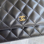 Chanel Wallet on chain WOC Black Lambskin
