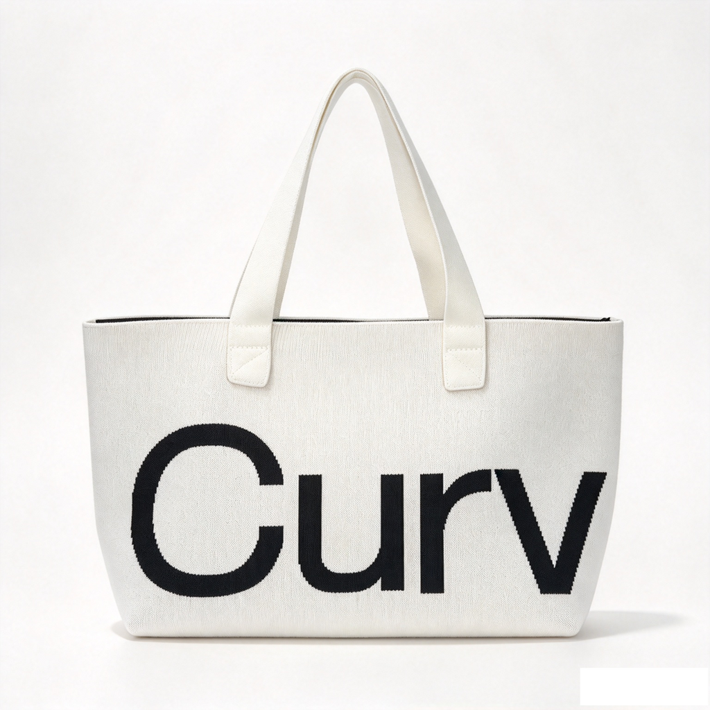 Curves Knit Tote (Lemongrass)