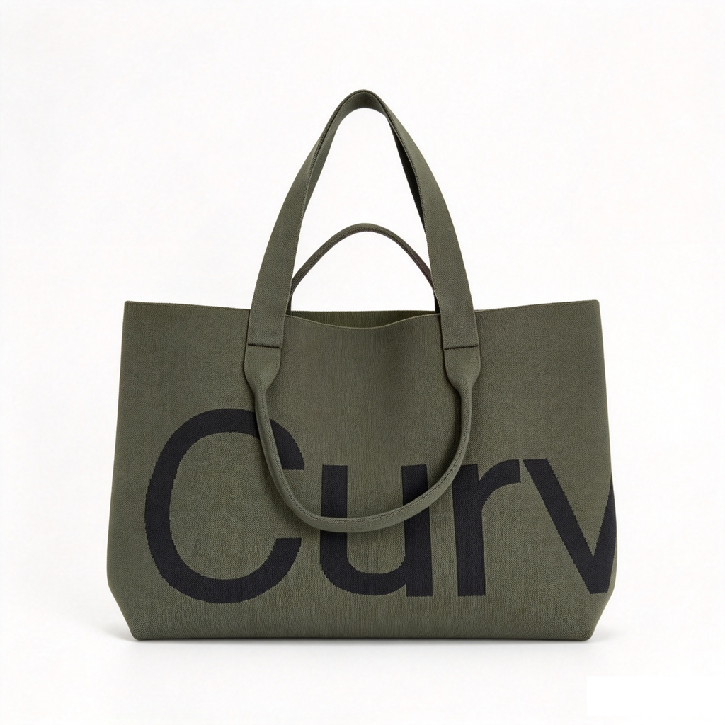 Curves Knit Tote (Lemongrass)