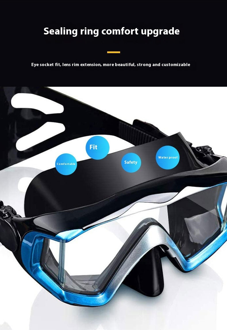 Three-sided Panoramic Diving Mask HD Nose Care Swimming Equipment