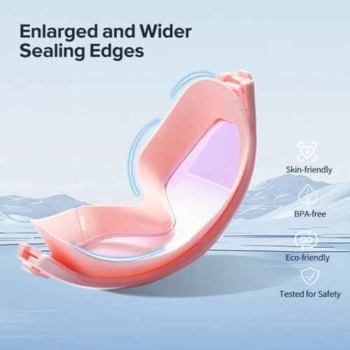 Adult Swimming Goggles,Leak-Proof,Anti-Fog Pool Glasses,Wide View Swim Goggles with Ear Plugs and Nose Clip