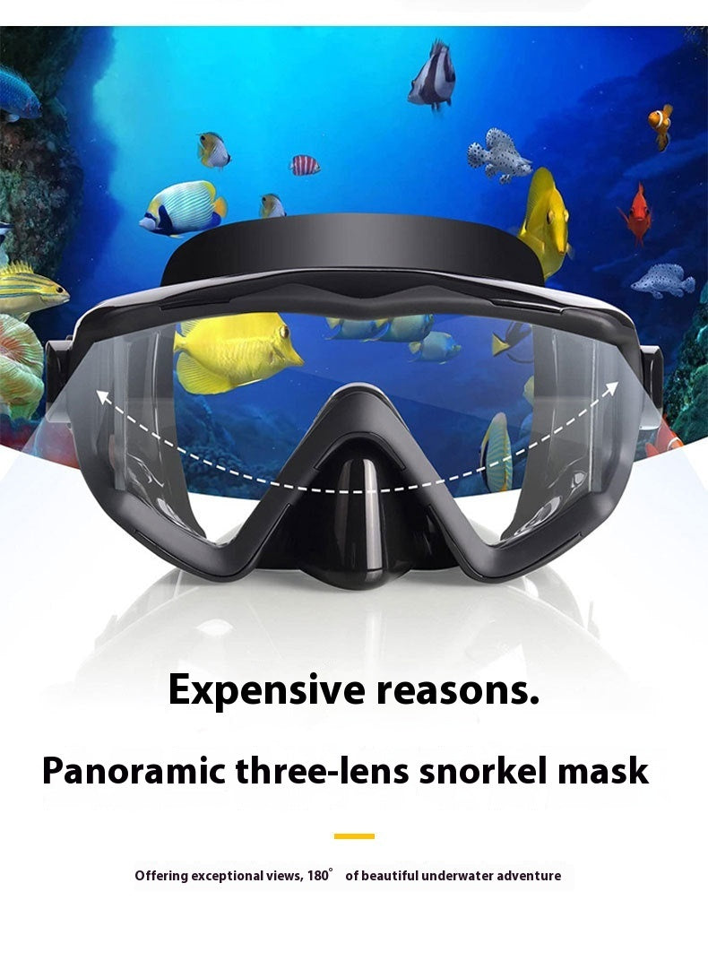 Three-sided Panoramic Diving Mask HD Nose Care Swimming Equipment