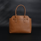Miu Miu Leather Tote Bag – Elegant Caramel Brown