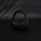 Miu Miu Matelassé Leather Hobo Bag – Black with Gold Hardware