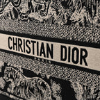Dior Book Tote Bag – Black Toile de Jouy Embroidery