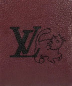 Louis Vuitton Cat Charm Speedy 30 Satchel-Burgundy