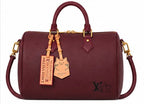 Louis Vuitton Cat Charm Speedy 30 Satchel-Burgundy