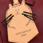 Louis Vuitton Cat Charm Speedy 30 Satchel-Red Wine