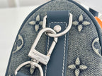 LV 25 Denim Handbag